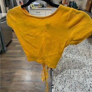 Yellow crop top